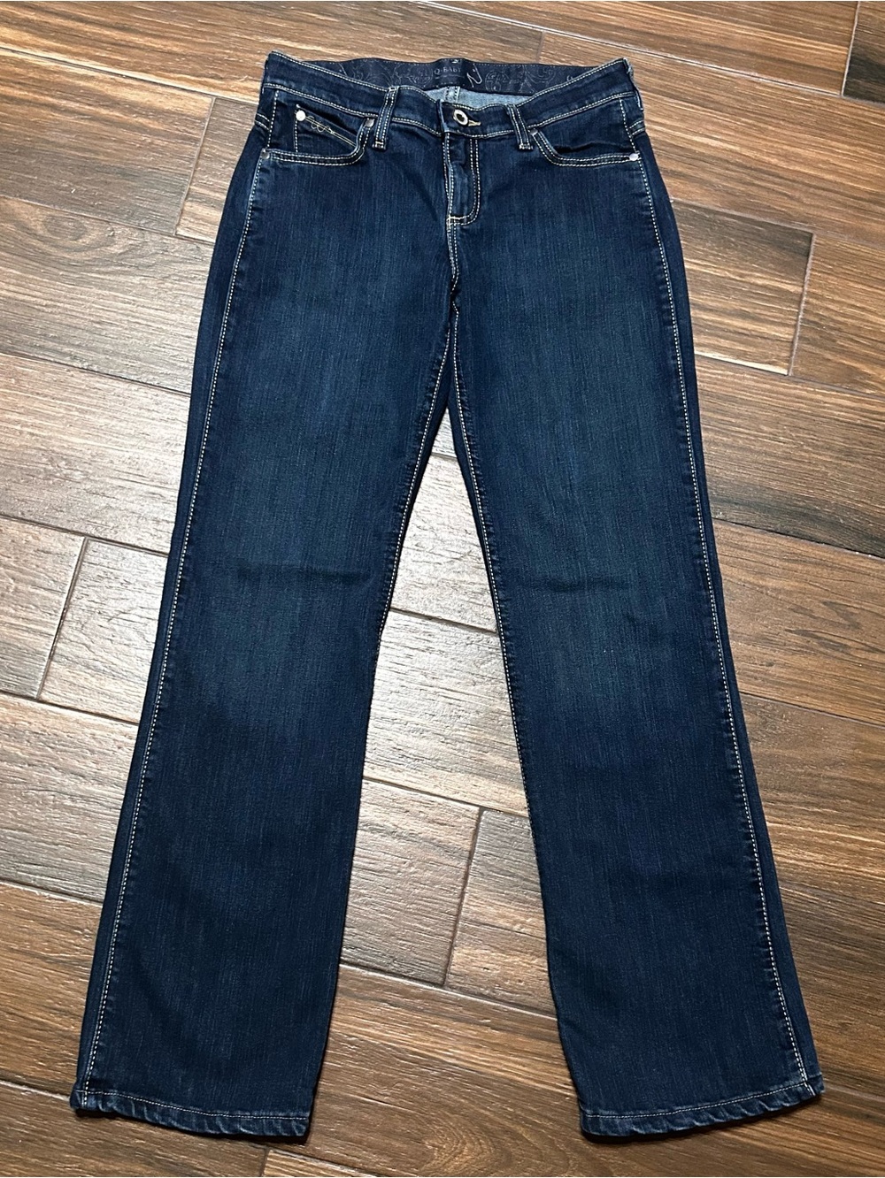 3/4x32 Wrangler Q Baby Ultimate Riding Jeans Dark Wash Bootcut Embellished